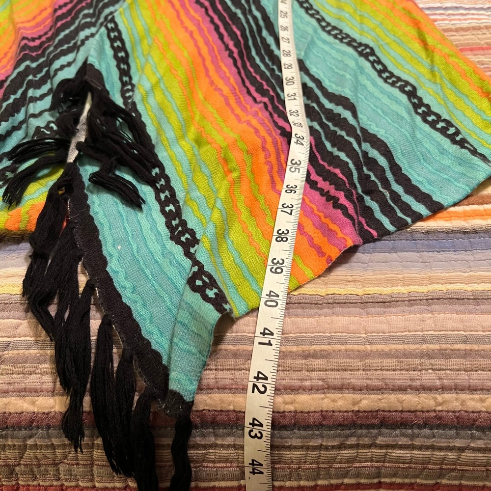 Crazy Train Leopard & Multicolor Fringe Kimono Vest - Picture 7 of 7